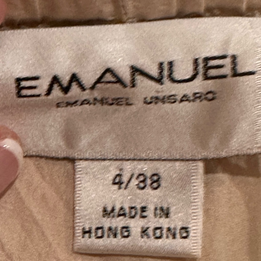 Emanuel Ungaro Cream Butterfly Pants